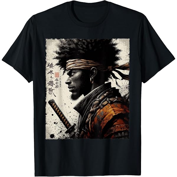 Amazon.com: Yasuke First Black Warrior Samurai Japanese Art T